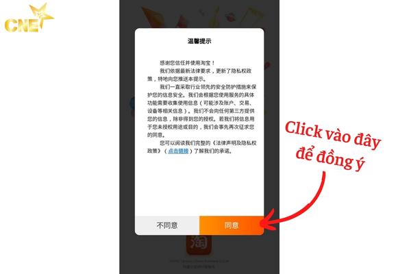 Cách đăng ký tài khoản Taobao trên điện thoại 3